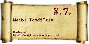 Weibl Tomázia névjegykártya